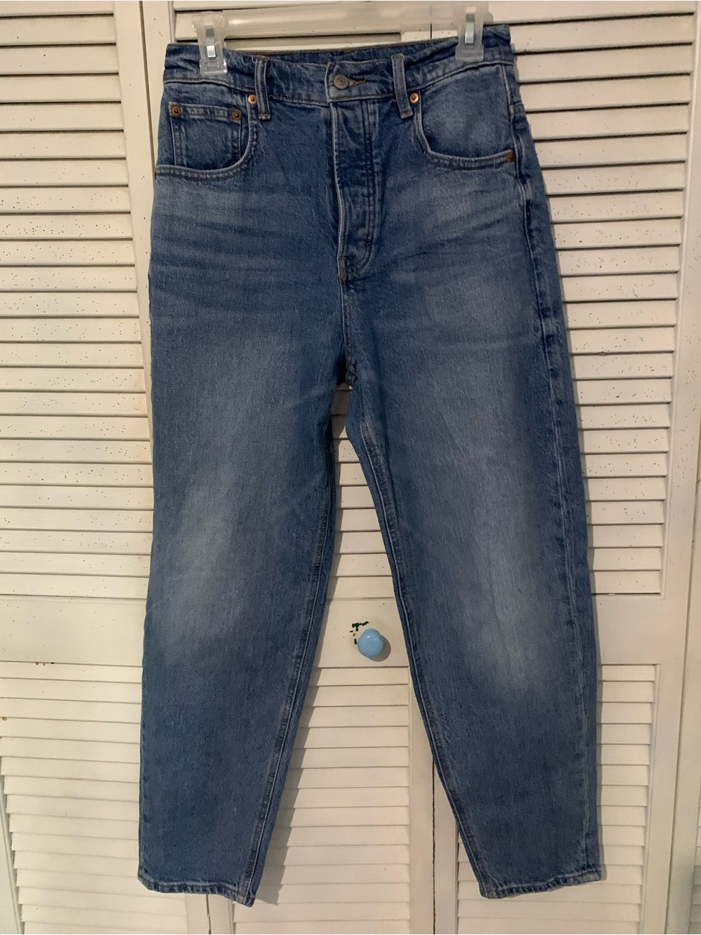 Lucky Brand High Rise 80s Curve Straight Leg Jeans Button Up